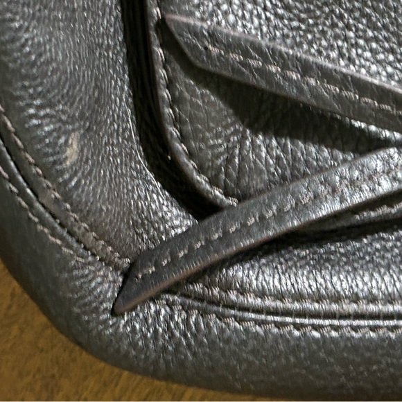 Fossil Karli Black Pebbled Leather Satchel/ Shoulder/Crossbody Large Bag - Picture 8 of 8